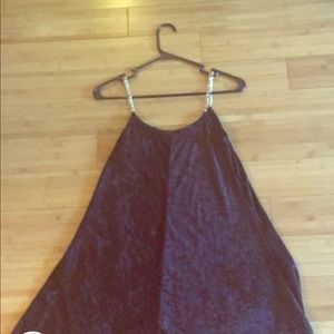 velvet and chain dress